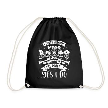 Trumpeter Trumpet Instrument Brass Music - Drawstring Bag - black - Front