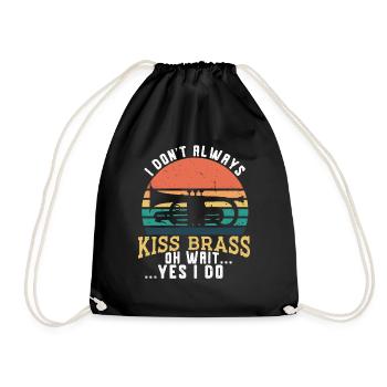 Trumpeter Trumpet Instrument Brass Music - Drawstring Bag - black - Front