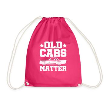 Les Vieilles Voitures Comptent Humour Auto - Sac de sport léger - fuchsia - Devant