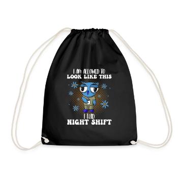 Je peux ressembler à ça J’avais une infirmière hibou de nuit - Sac de sport léger - noir - Devant