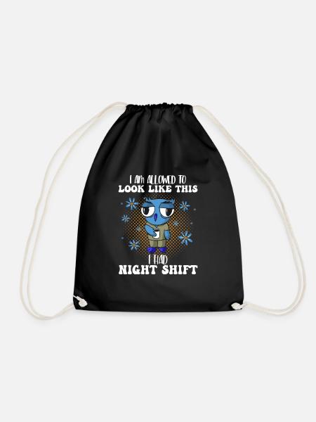 I May Look Like This I Had Night Shift Nurse Owl - Turnbeutel - Schwarz