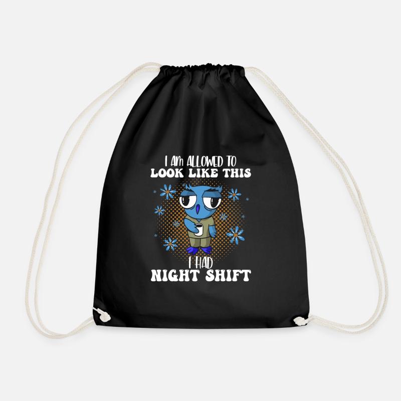 I May Look Like This I Had Night Shift Nurse Owl - Turnbeutel - Schwarz
