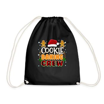 Cookie Baking Crew Famille Pyjama de Noël - Sac de sport léger - noir - Devant