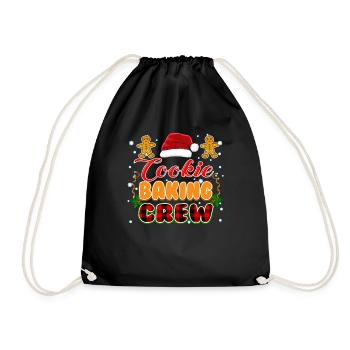 Cookie Baking Christmas Family Matching Pajama - Drawstring Bag - black - Front