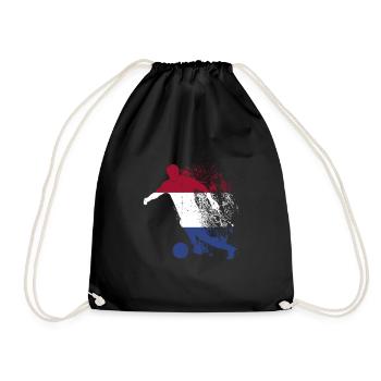 National team Netherlands Football World Cup - Drawstring Bag - black - Front