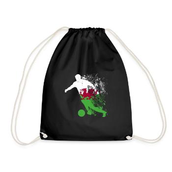 Wales National Team World Cup - Drawstring Bag - black - Front