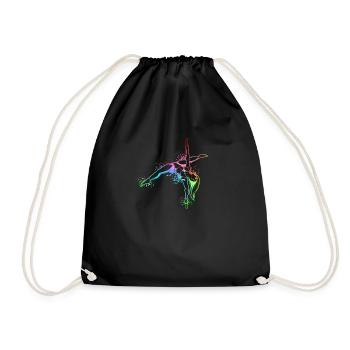Colorful training - Pole Fitness - Drawstring Bag - black - Front