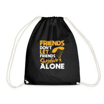 Drôle de parachutisme Des amis quittent des amis - Sac de sport léger - noir - Devant