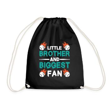 Kleiner Bruder Und Größter Fan-Baseball-Match - Turnbeutel - Schwarz - Vorne