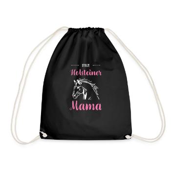 Holsteiner I Pony Horse Saying Motif for Rider - Drawstring Bag - black - Front