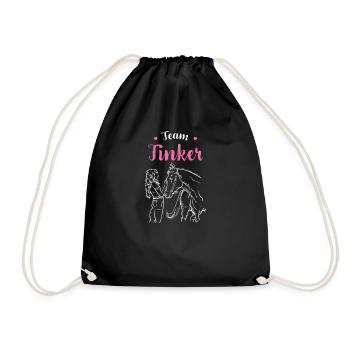 Tinker I Pony Horse Saying Motif for Rider - Drawstring Bag - black - Front