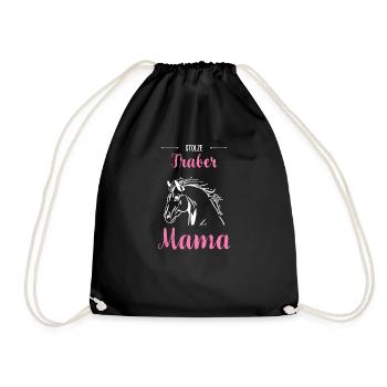 Traber I Pony Horse Saying Motif for Rider - Drawstring Bag - black - Front