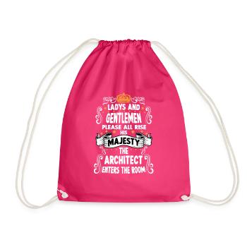 Architecte T drôle de dicton motif architecte - Sac de sport léger - fuchsia - Devant