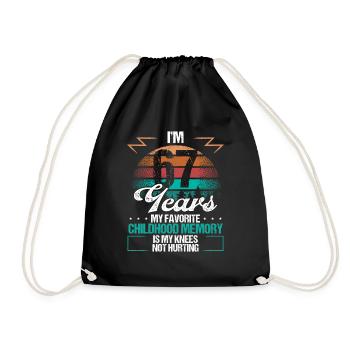 67 Year Old Knee Injury Humor Funny Birthday Idea - Turnbeutel - Schwarz - Vorne