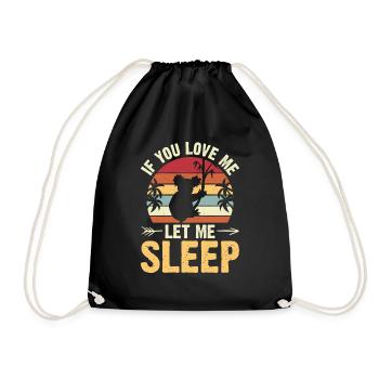 If You Love Let Me Sleep koalas - Sac de sport léger - noir - Devant