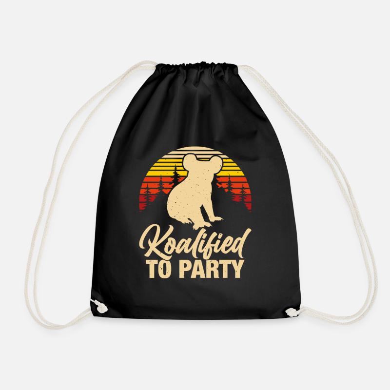 Koalified To Party - Drawstring Bag - black