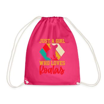 JUST A GIRL WHO LOVES KOALAS - Drawstring Bag - fuchsia - Front