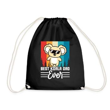 Best Koala Dad of All Time Koala Bear - Drawstring Bag - black - Front