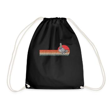 Pigeon Rétro Pigeon Fancier Vintage - Sac de sport léger - noir - Devant