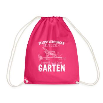 Selbstversorger Gemüse Obst Garten Geschenk für Ho - Turnbeutel - Fuchsia - Vorne