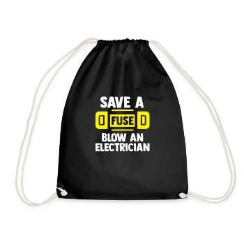 Electronics technician Electrician Electrical engineer - Drawstring Bag - black - Front