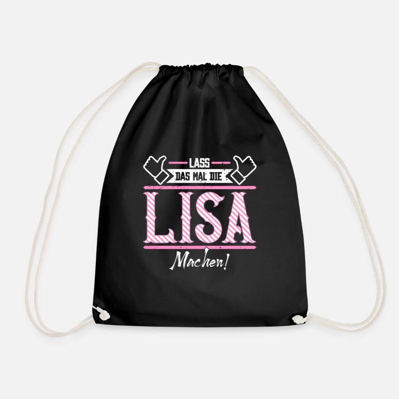 Lisa Geschenkidee Geschenk Geburtstag - Turnbeutel - Schwarz