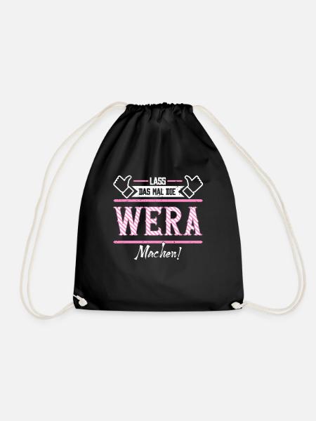 Wera Geschenkidee Geschenk Geburtstag - Turnbeutel - Schwarz