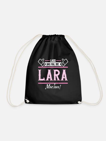Lara Geschenkidee Geschenk Geburtstag - Turnbeutel - Schwarz
