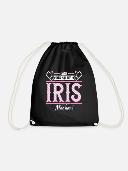 Iris Geschenkidee Geschenk Geburtstag - Turnbeutel - Schwarz