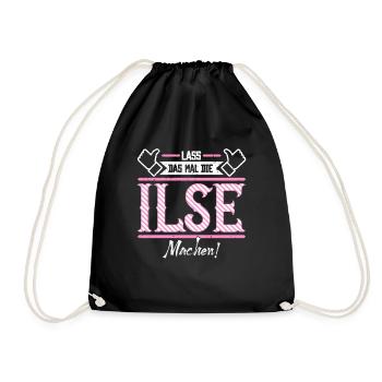 Ilse Geschenkidee Geschenk Geburtstag - Turnbeutel - Schwarz - Vorne
