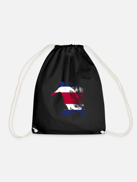 National team Costa Rica Football World Cup - Drawstring Bag - black