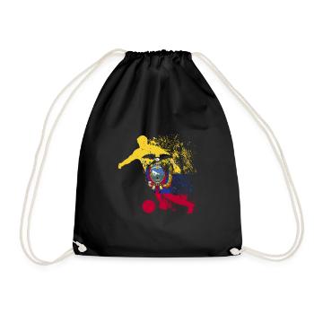 National Team Ecuador Football World Cup - Drawstring Bag - black - Front