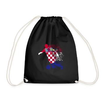 National team Croatia World Cup - Drawstring Bag - black - Front