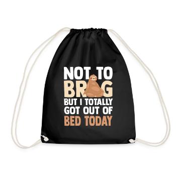 Hilarant de ne pas se vanter mais totalement hors du lit - Sac de sport léger - noir - Devant