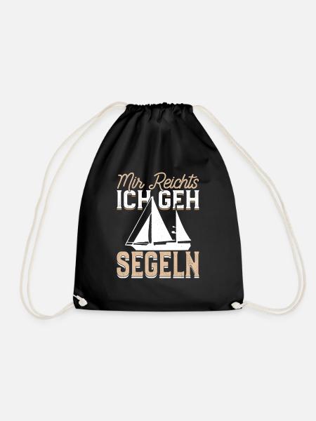 Mir Reichts ich gehe Segeln Helgoland design - Turnbeutel - Schwarz