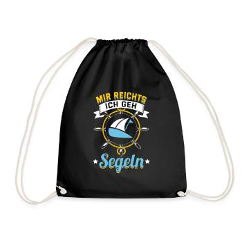 Mir reichts ich gehe Segeln Helgoland Design - Turnbeutel - Schwarz - Vorne