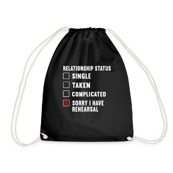 Actress Drama Broadway Musical Theater - Drawstring Bag - black - Front
