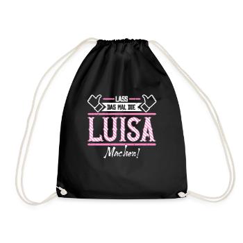 Luisa Geschenkidee Geschenk Geburtstag - Turnbeutel - Schwarz - Vorne