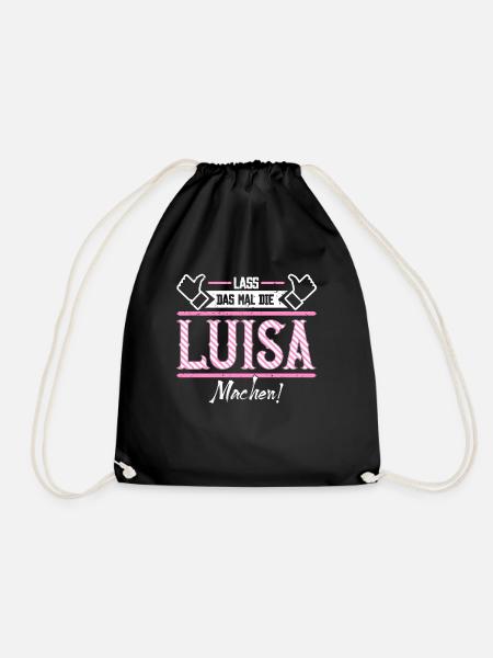 Luisa Geschenkidee Geschenk Geburtstag - Turnbeutel - Schwarz