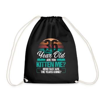 36 ans drôle de chat propriétaire idée d’anniversaire chaton - Sac de sport léger - noir - Devant
