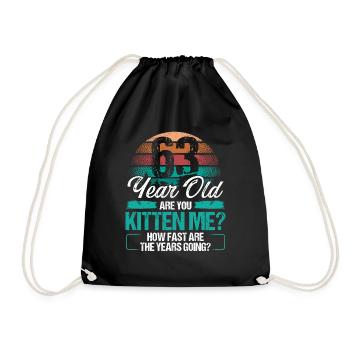 63 Year Old Funny Cat Owner Birthday Idea Kitten - Turnbeutel - Schwarz - Vorne