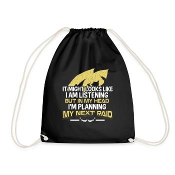 It may look like I'm - Drawstring Bag - black - Front