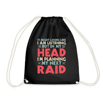 It may look like I'm - Drawstring Bag - black - Front