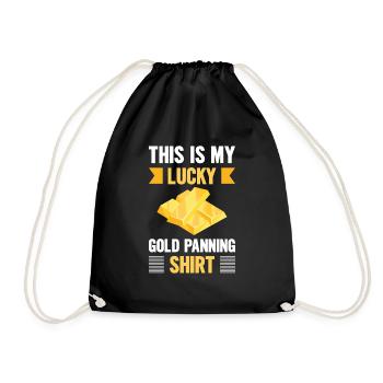 Gold Panning Gold Panning Gold Prospectors Gold Diggers - Drawstring Bag - black - Front