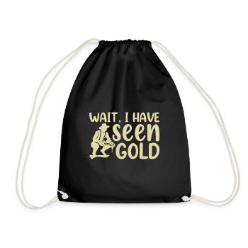 Gold Panning Gold Panning Gold Prospectors Gold Diggers - Drawstring Bag - black - Front
