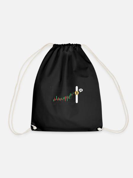 Bitcoin Bulle BTC Crypto Miner - Drawstring Bag - black