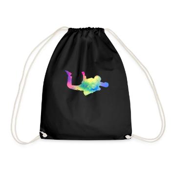 Skydiving Skydiving Extreme Sports - Drawstring Bag - black - Front