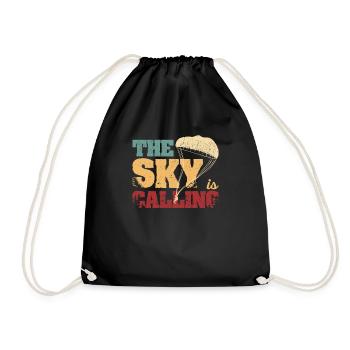 Skydiving Skydiving Adrenaline - Drawstring Bag - black - Front