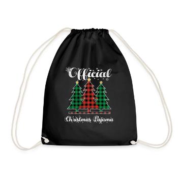 2022 Christmas Elements Dezember Plaid Weihnachten - Turnbeutel - Schwarz - Vorne