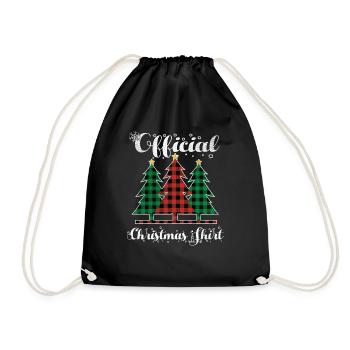 Christmas Elements December Plaid My Christmas - Turnbeutel - Schwarz - Vorne